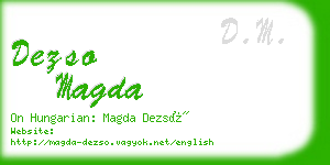 dezso magda business card